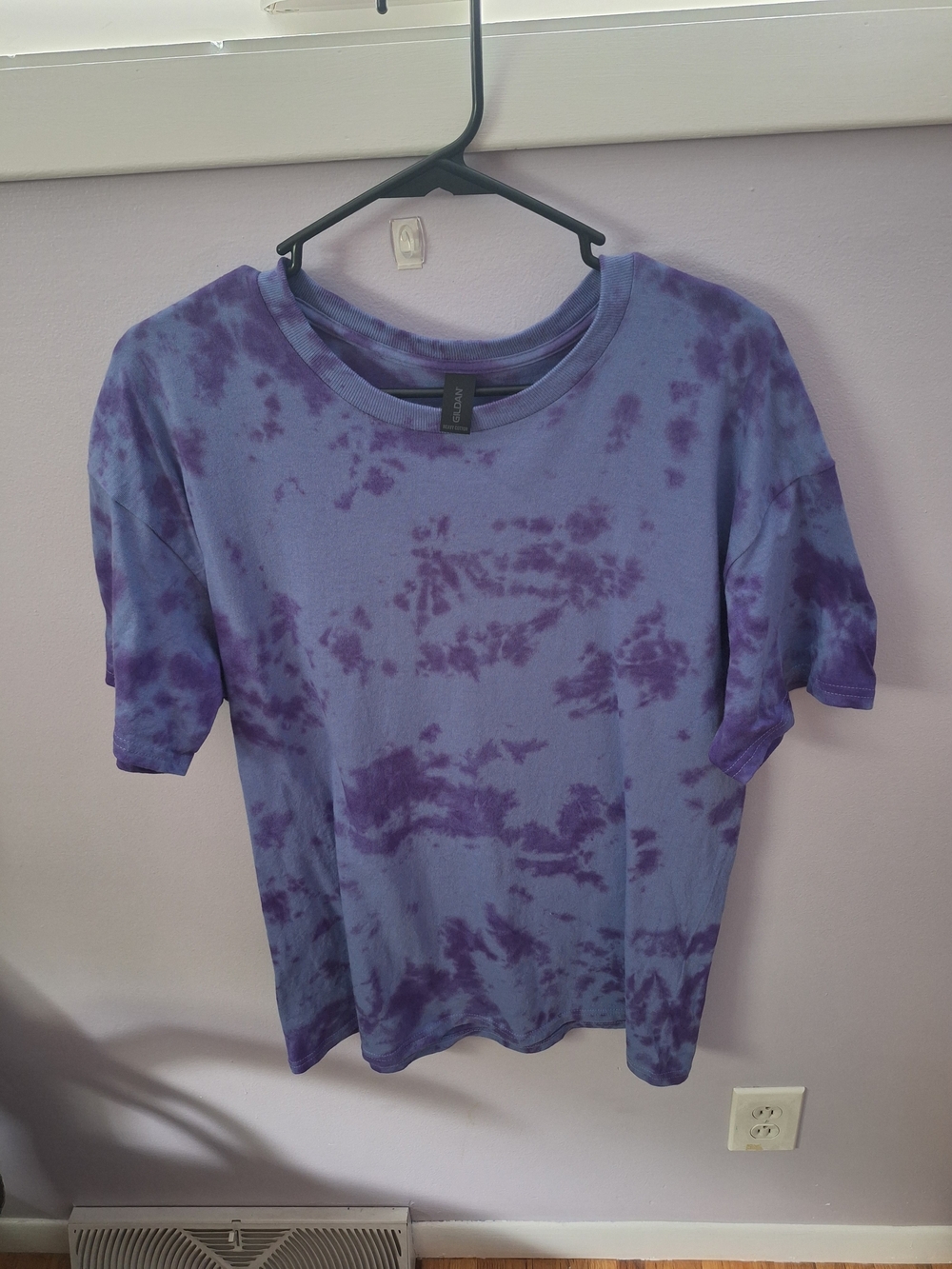 Gildan Purple Tie-Dye Crewneck Tee